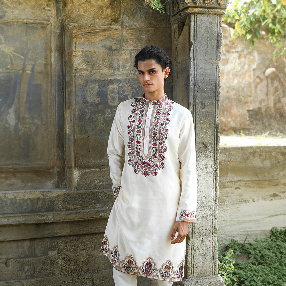 Ivory Royal Crest Kurta