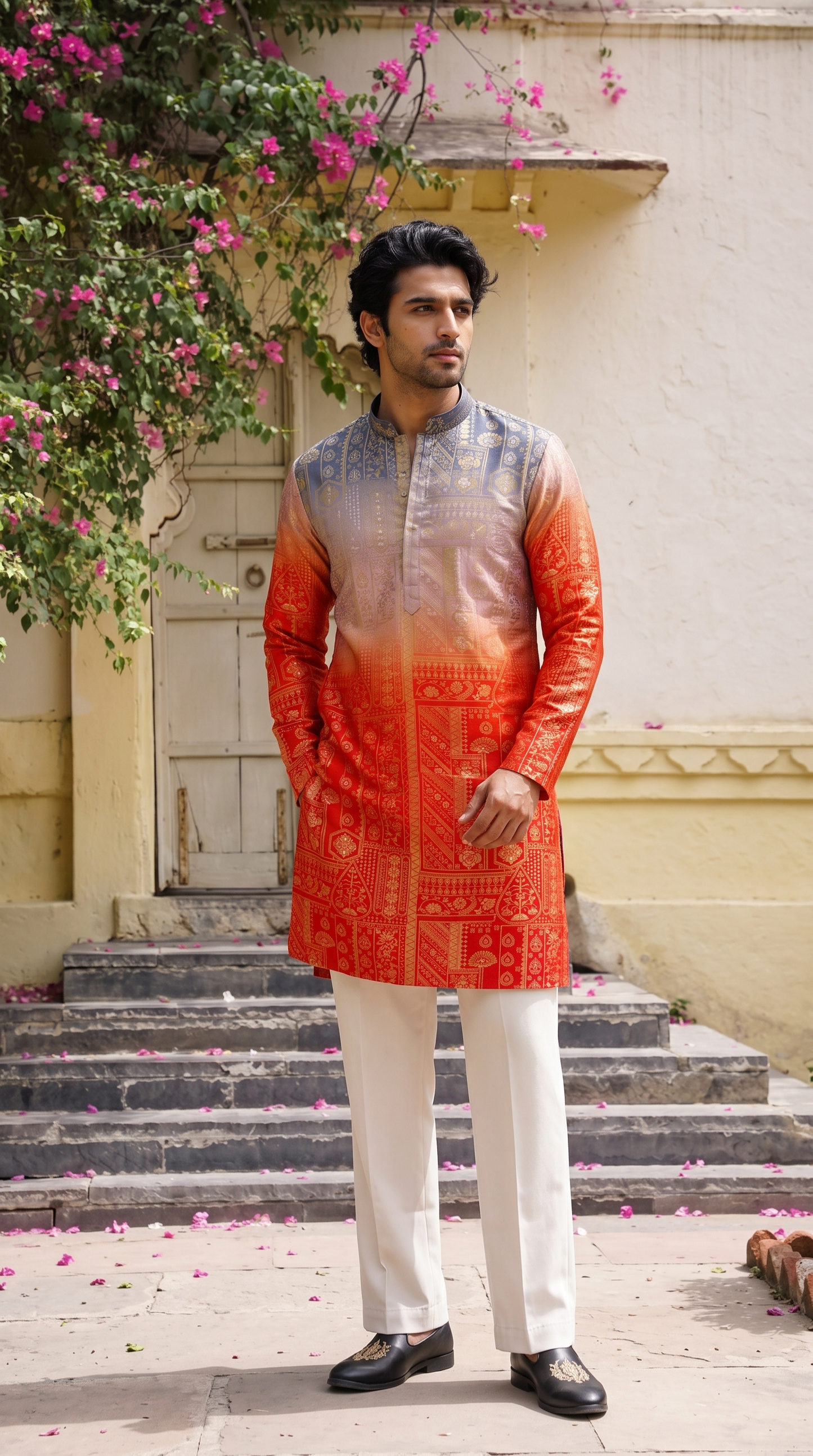 Sunset Royale Printed Kurta