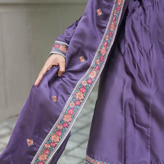 Royal Mauve Floral Ensemble