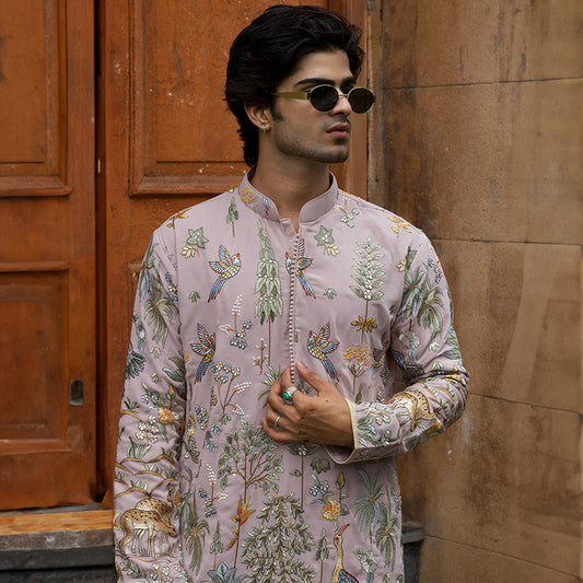 Blush Forest Embroidered Kurta
