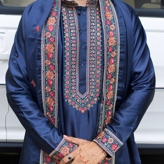 Midnight Royal Garden Kurta Set