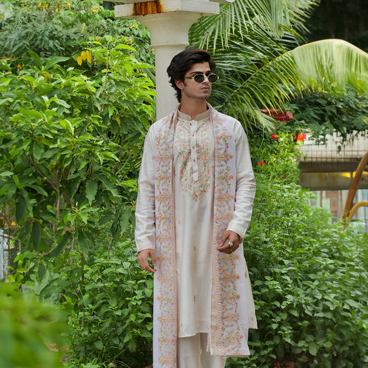 Blush Garden Embroidered Kurta Set