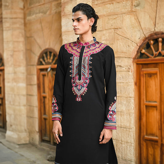 Noir Royal Embroidered Kurta