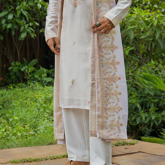 Blush Garden Embroidered Kurta Set