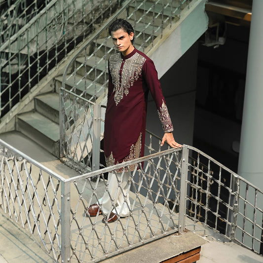 Wine Regal Pichwai Kurta