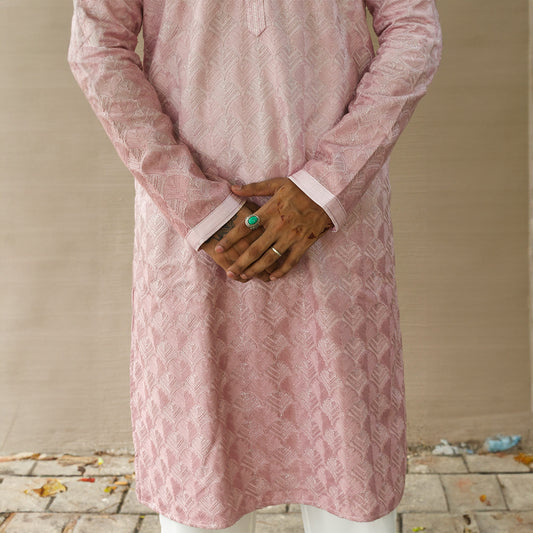 Blush Jacquard Grace Kurta