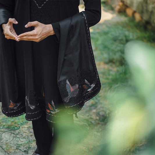 Black Vriksha Pichwai Kurta