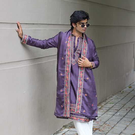 Royal Mauve Floral Ensemble