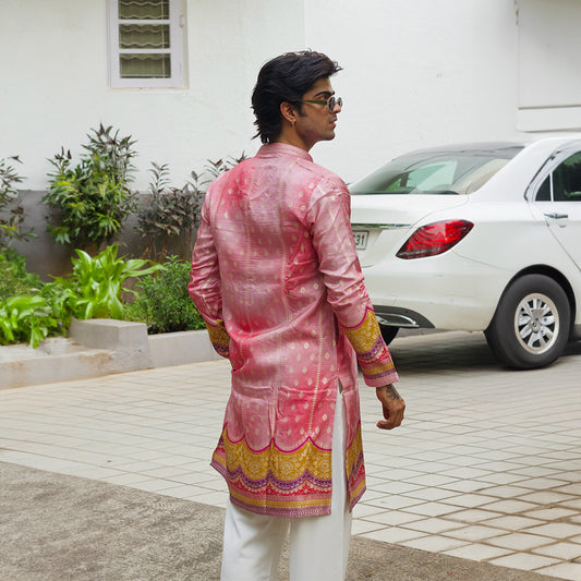 Rani Bandhani Border Kurta