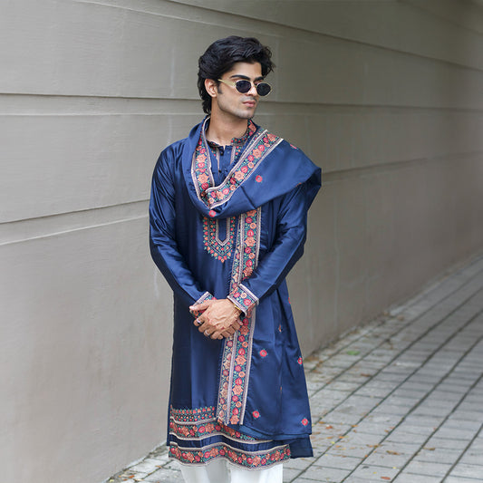 Midnight Royal Garden Kurta Set