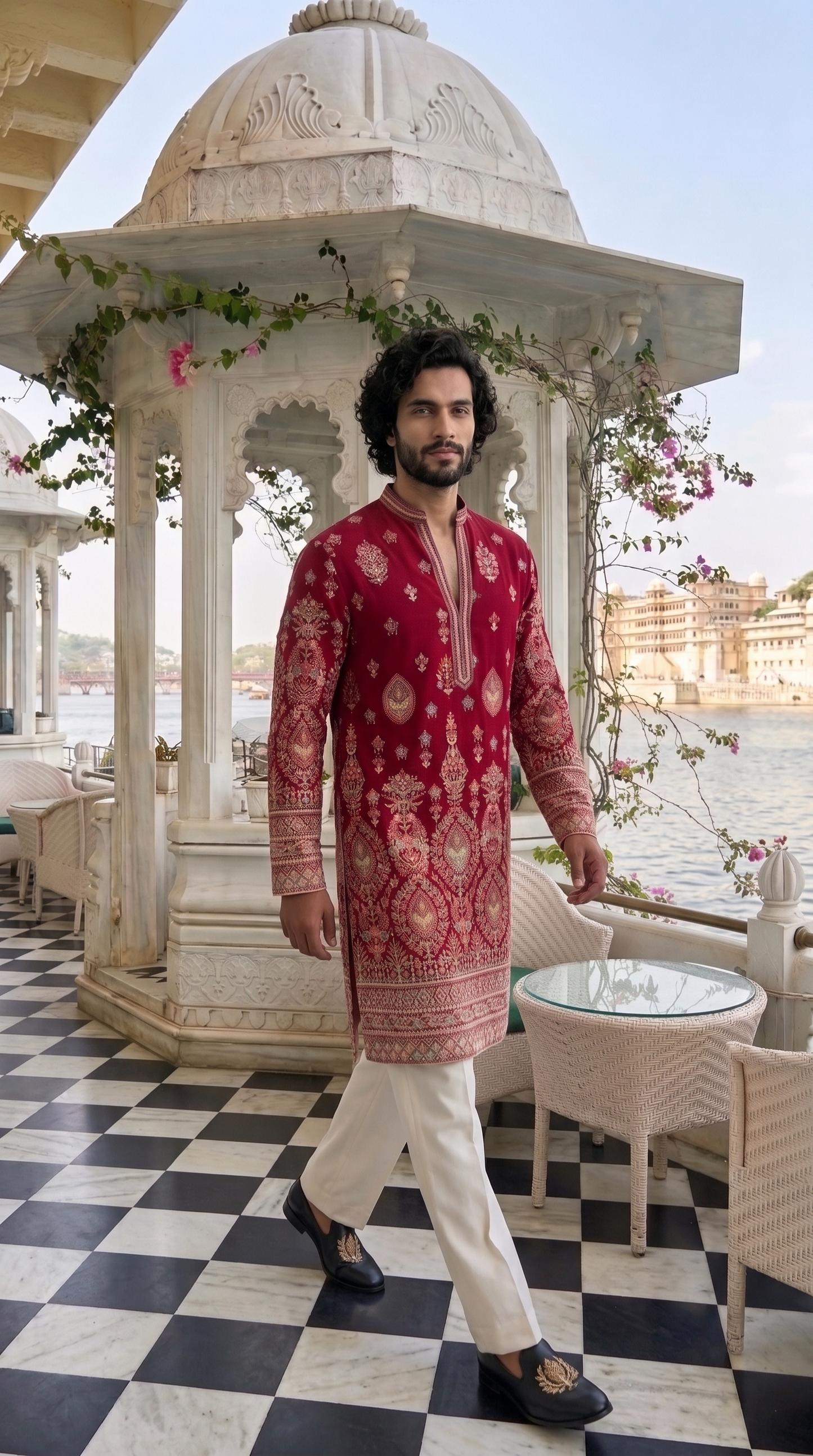 Royal Crimson Heritage Kurta