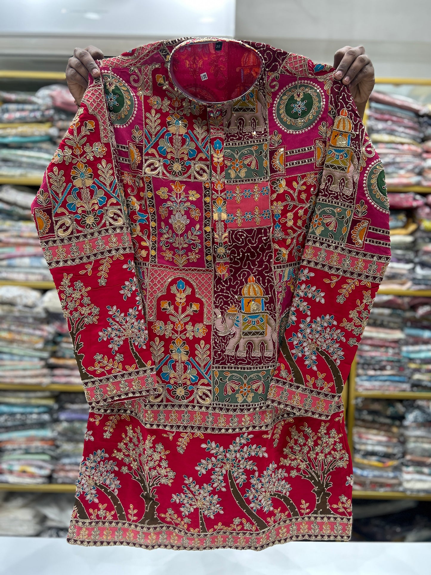 Heritage Hot Pink Kurta