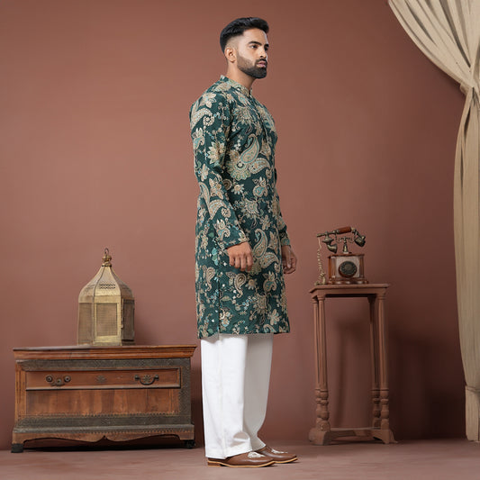 Emerald Elegance Kurta