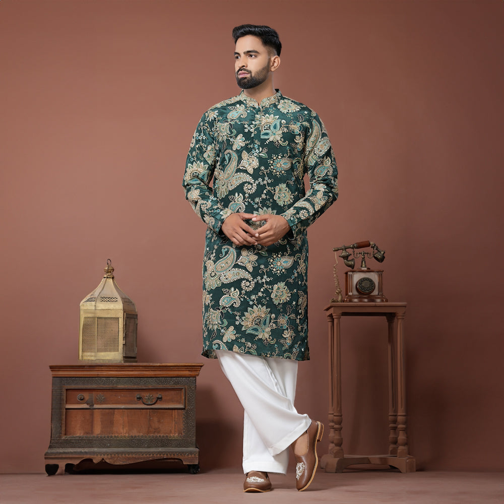 Emerald Elegance Kurta