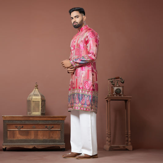 Crimson Royale Kurta