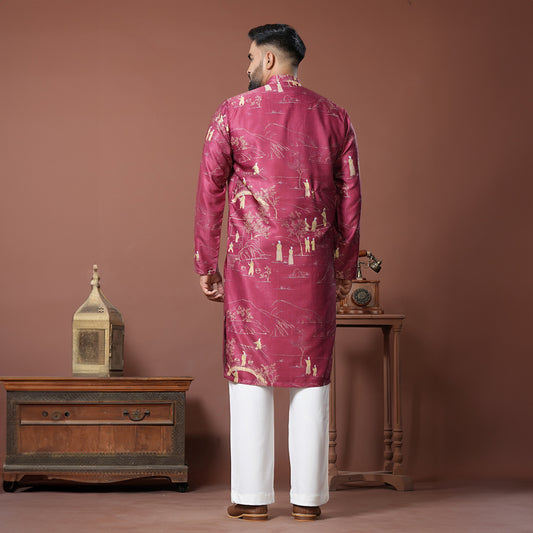 Sanskriti Maroon Kurta