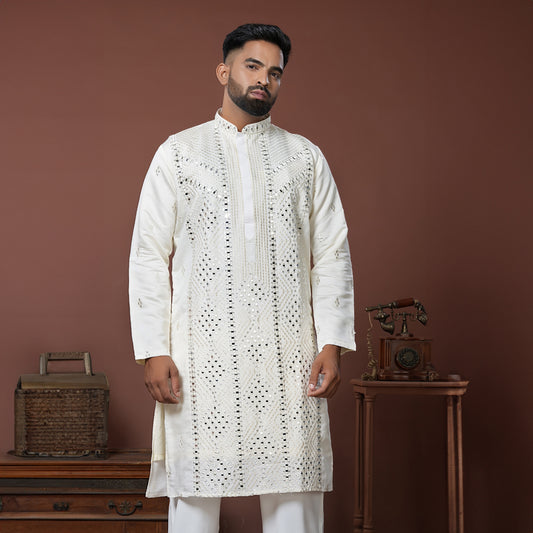 Ivory Mirror Majesty Kurta