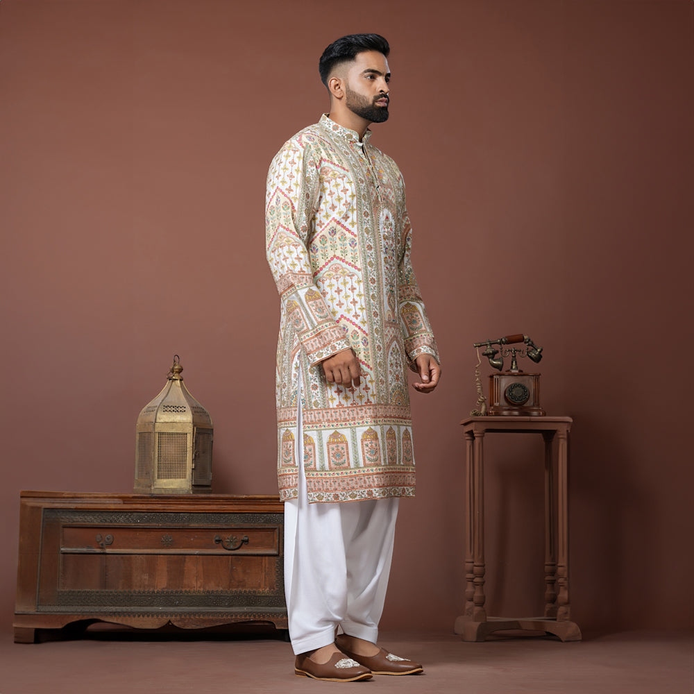 Mughal Arch Embroidery Kurta