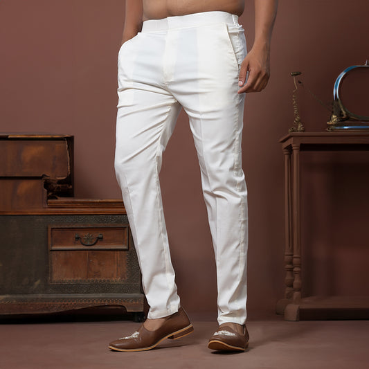 Ivory Classic Stretchable Elastic Pants