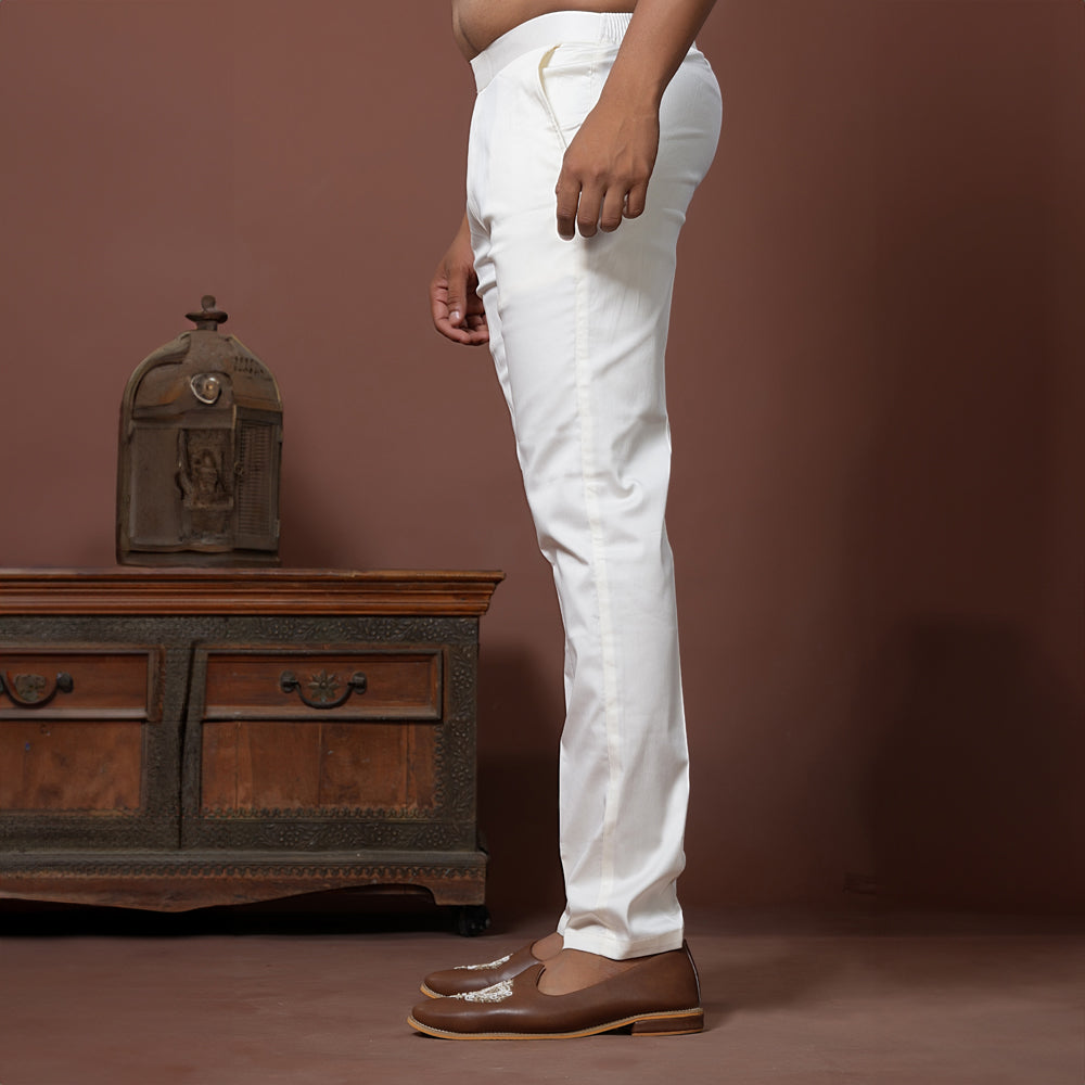 Ivory Classic Stretchable Elastic Pants