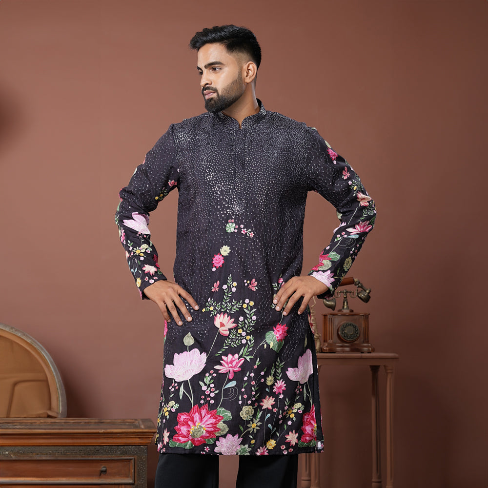Midnight Bloom Kurta