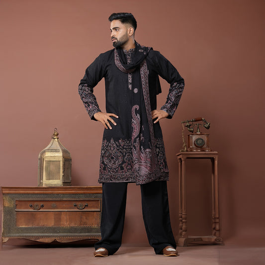 Ebony Regal Kurta Set