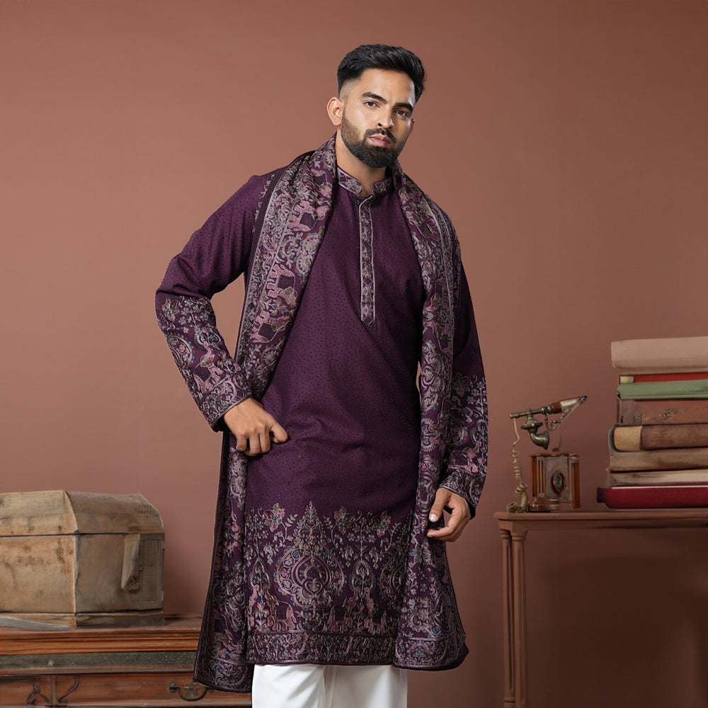 Royal Plum Kurta Set