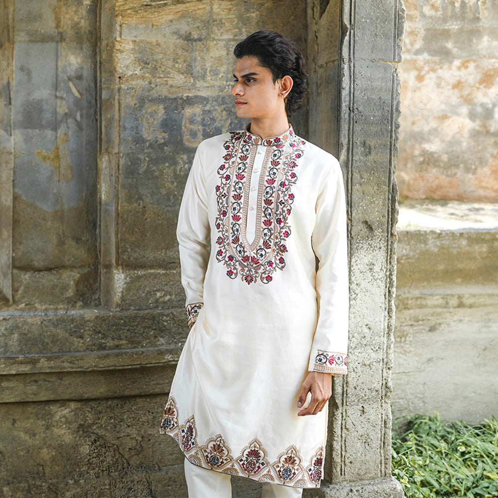 Ivory Royal Crest Kurta