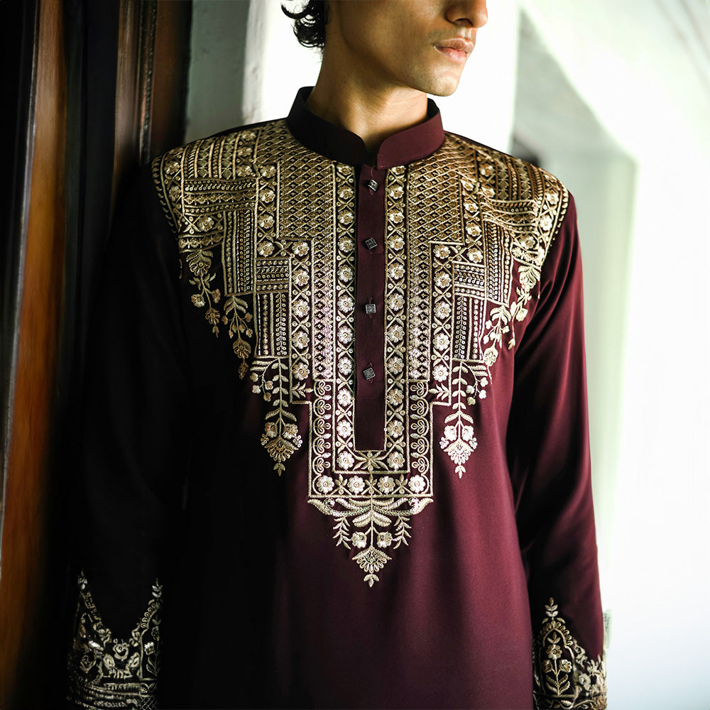 Wine Regal Pichwai Kurta