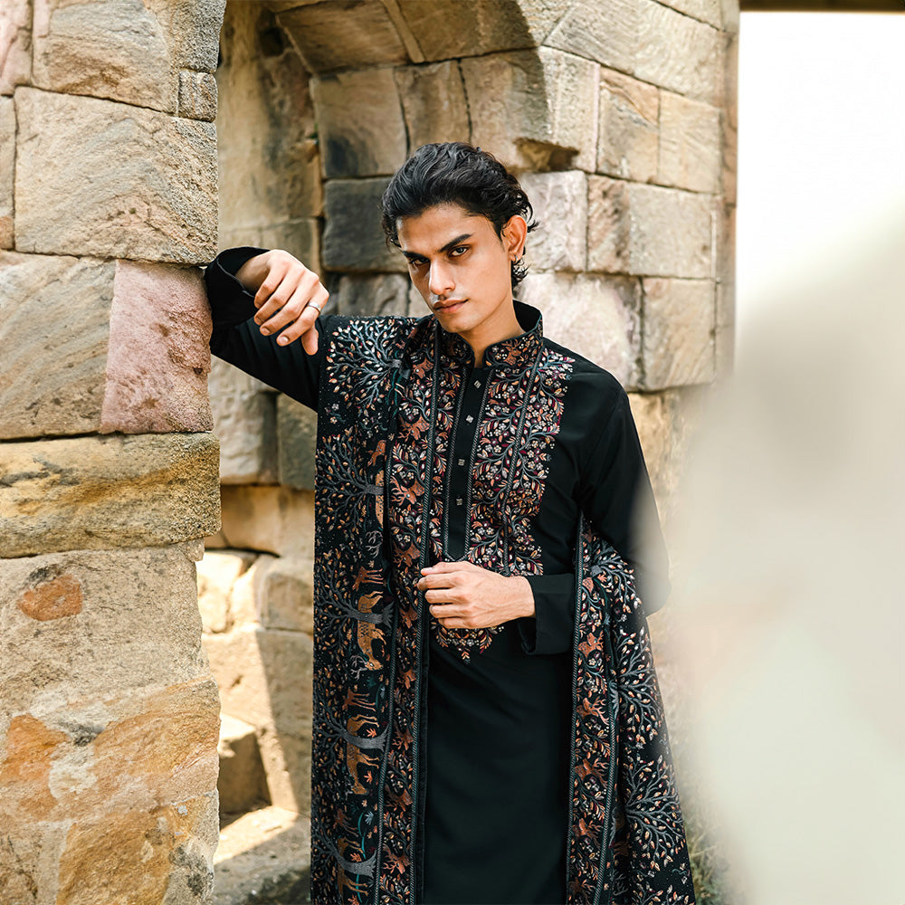 Noir Royal Tapestry Kurta Set