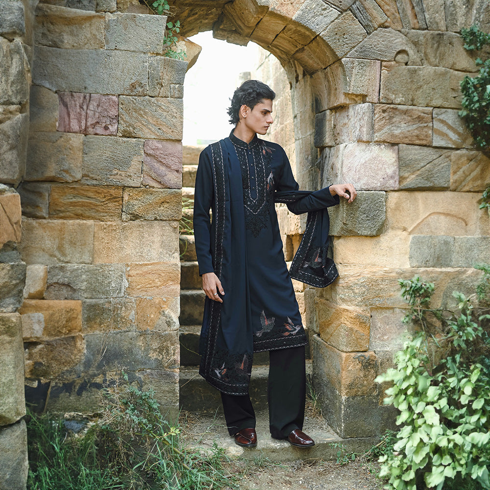 Noir Majesty Pichwai Kurta