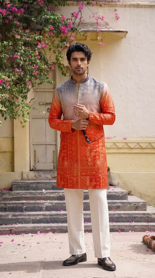 Sunset Royale Printed Kurta