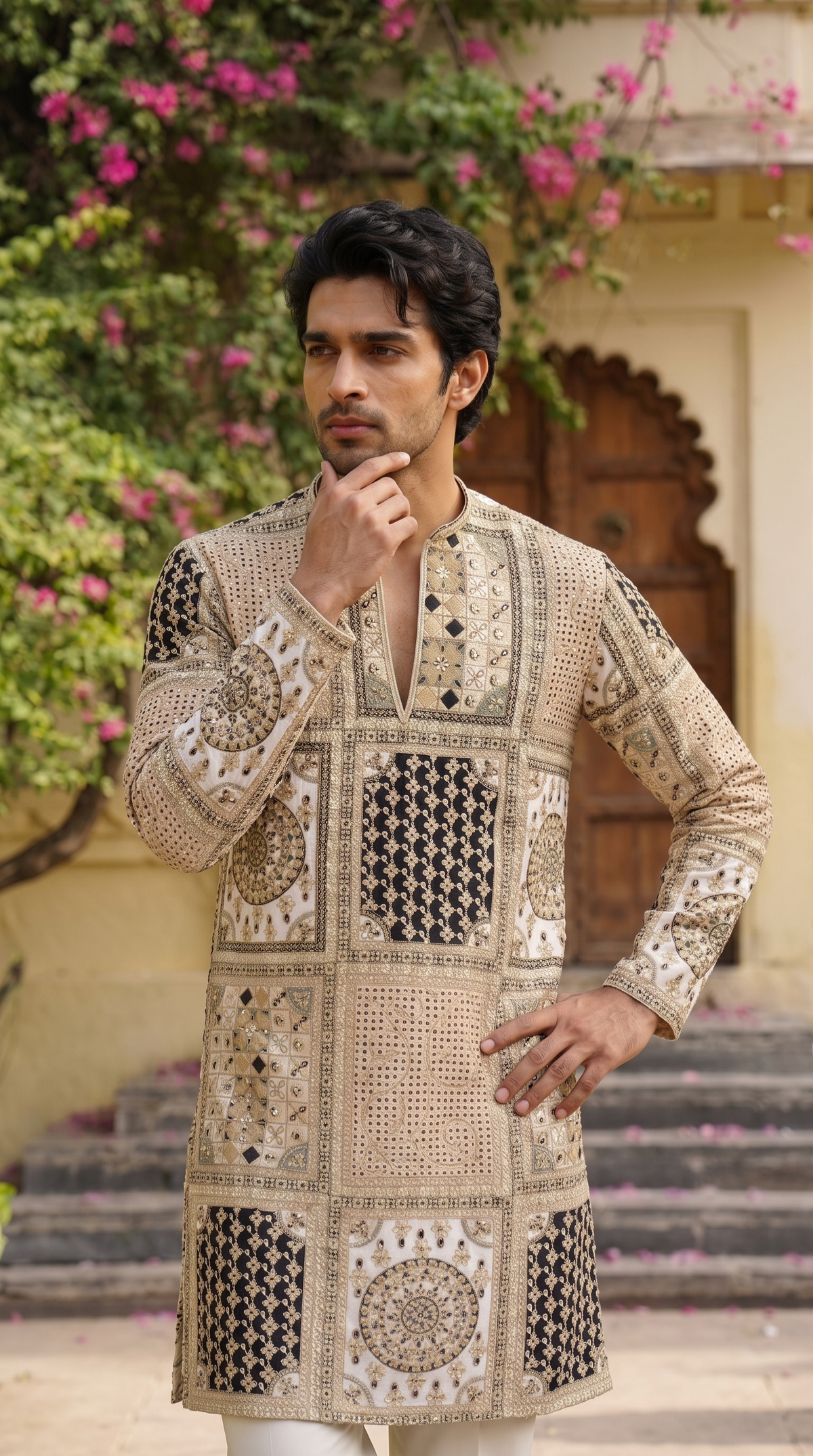 Royal Mosaic embroidery Kurta