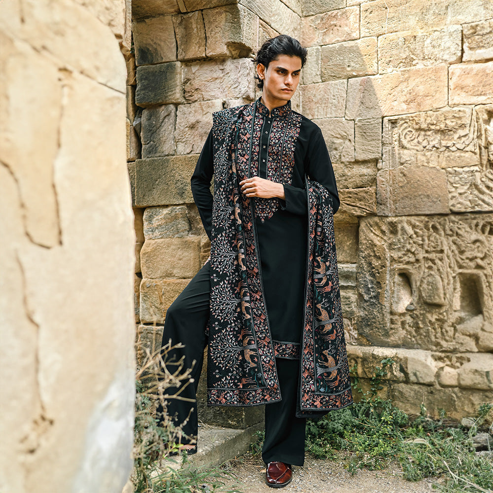 Noir Royal Tapestry Kurta Set