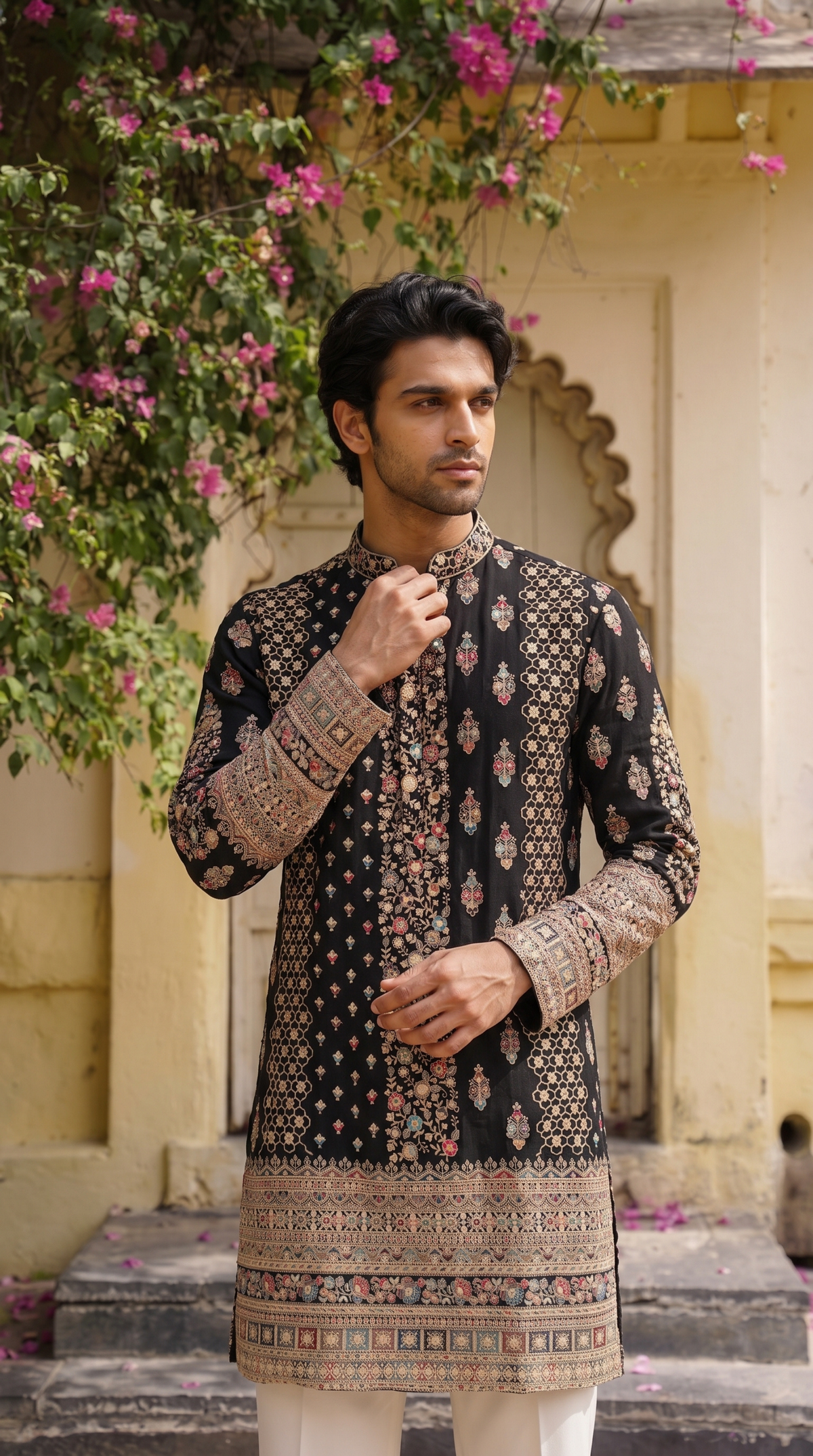 Midnight Royale Embroidered Kurta