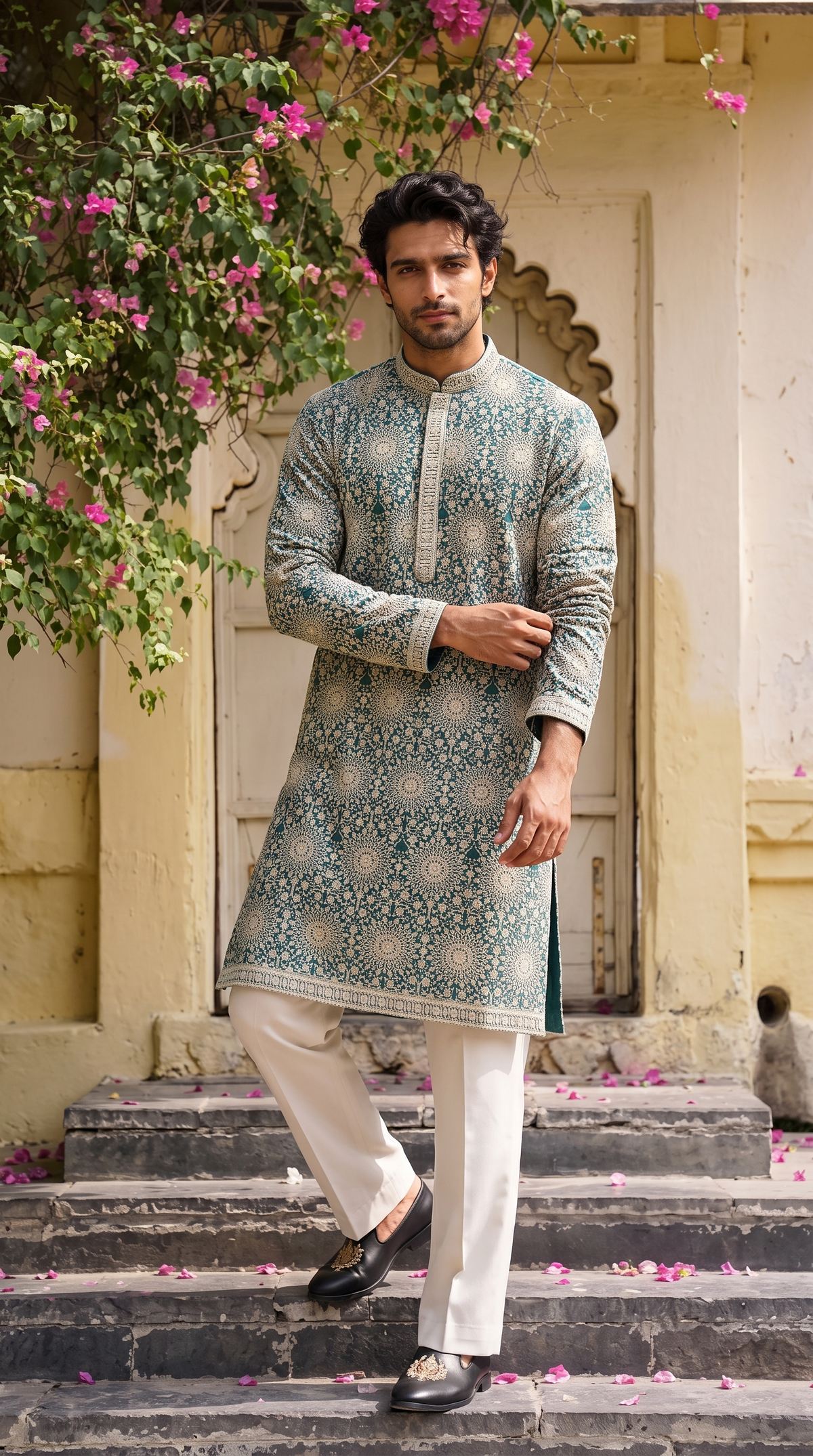 Sage Royale Printed Kurta