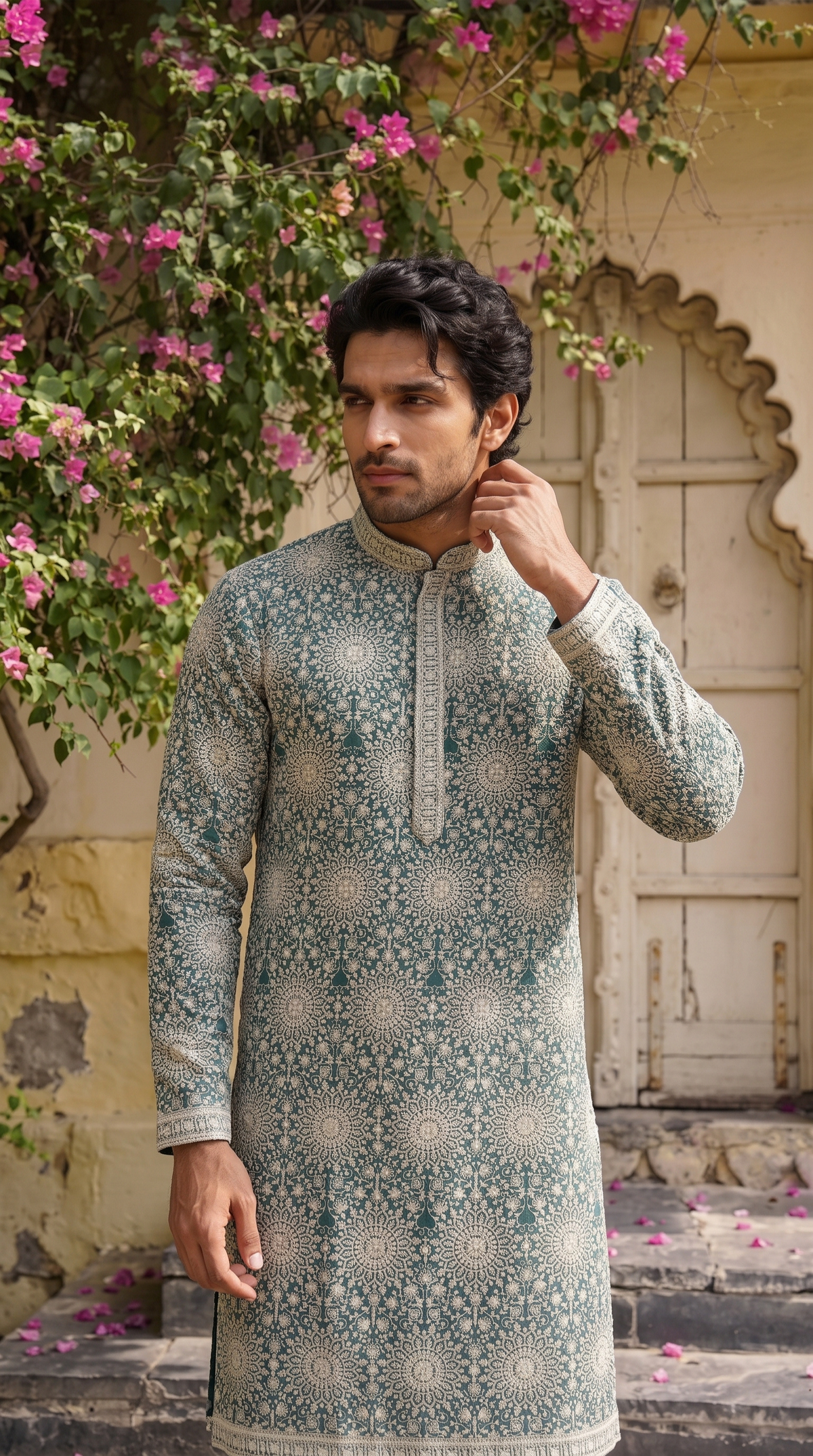 Sage Royale Printed Kurta