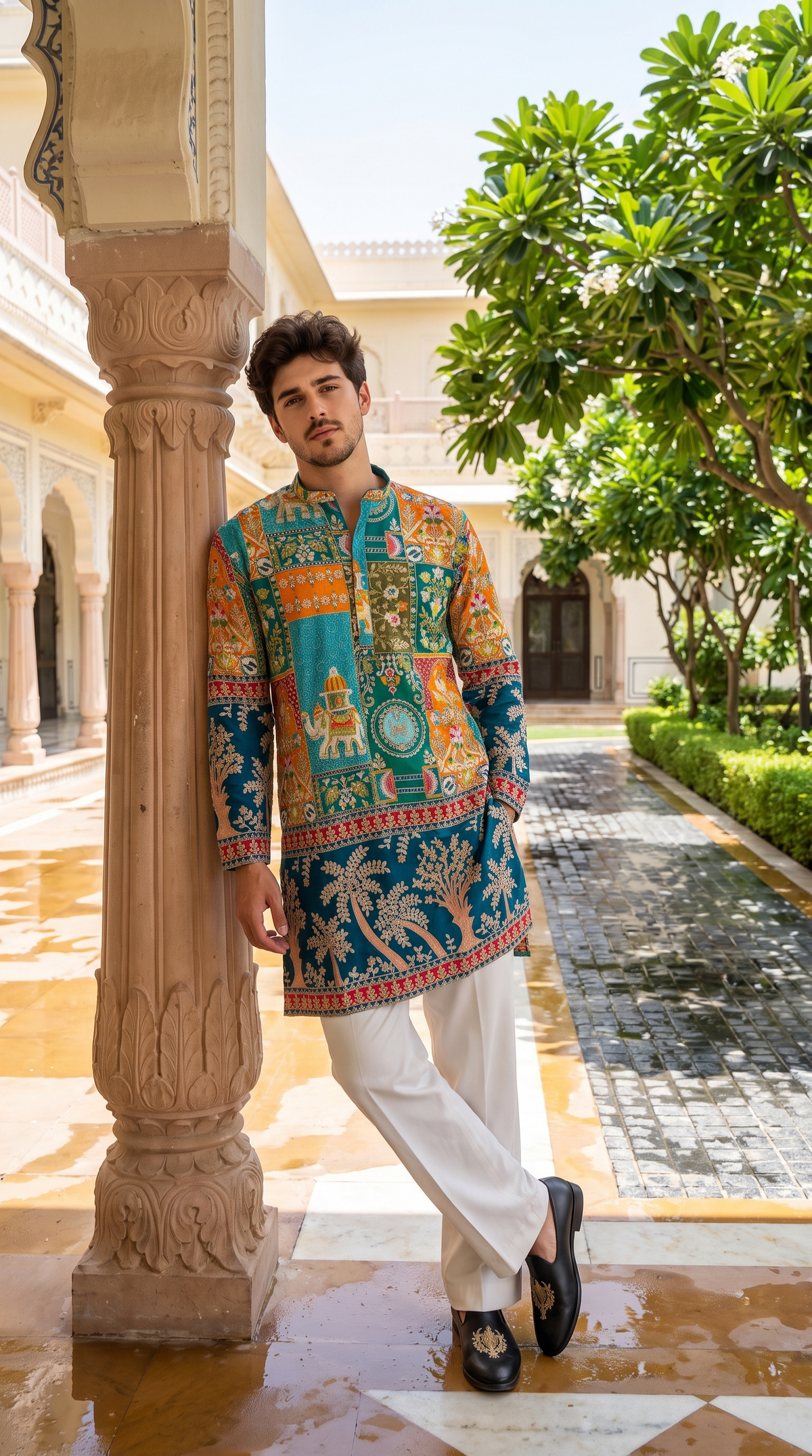 Royal Mosaic Printed Kurta