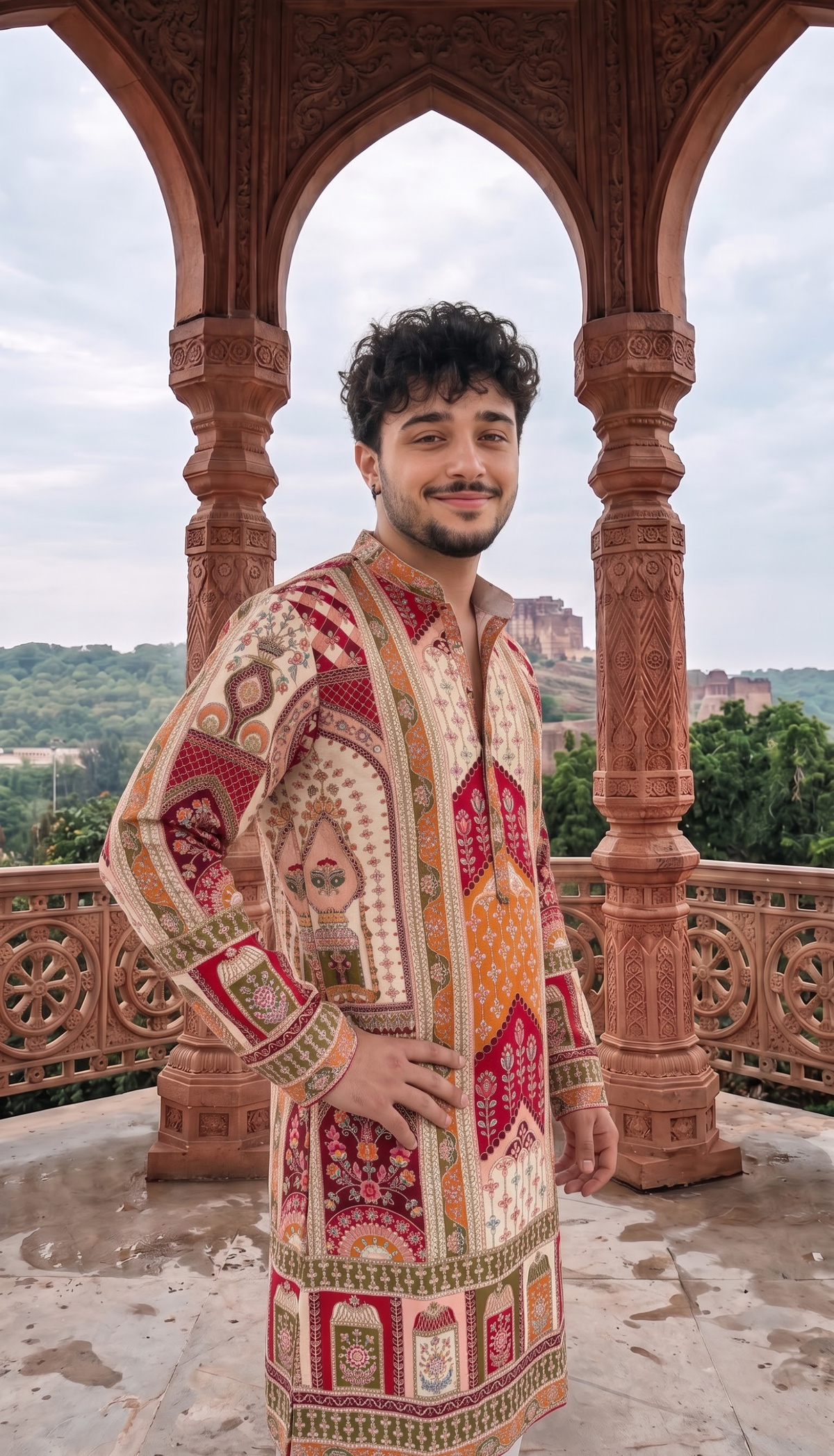 Multicolour Heritage Kurta