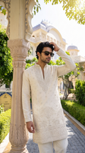 Ivory Royale Embroidered Kurta
