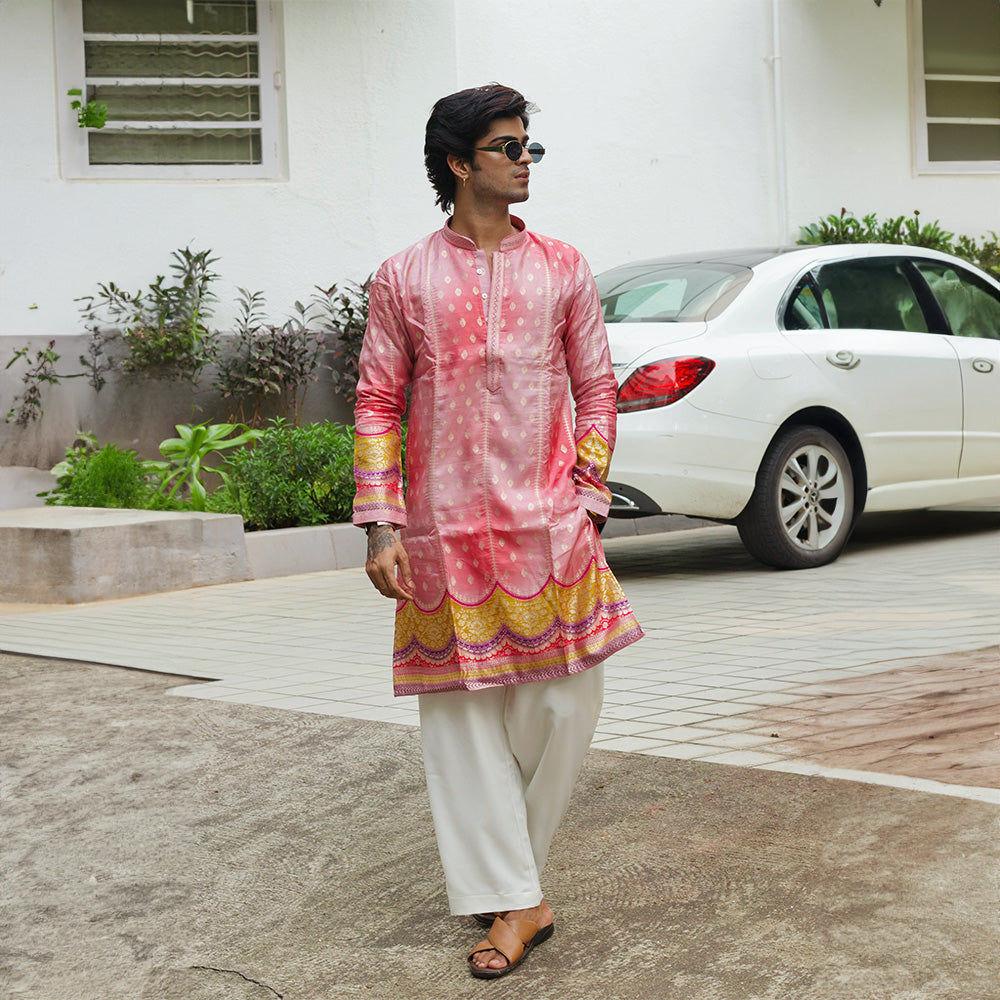 Rani Bandhani Border Kurta