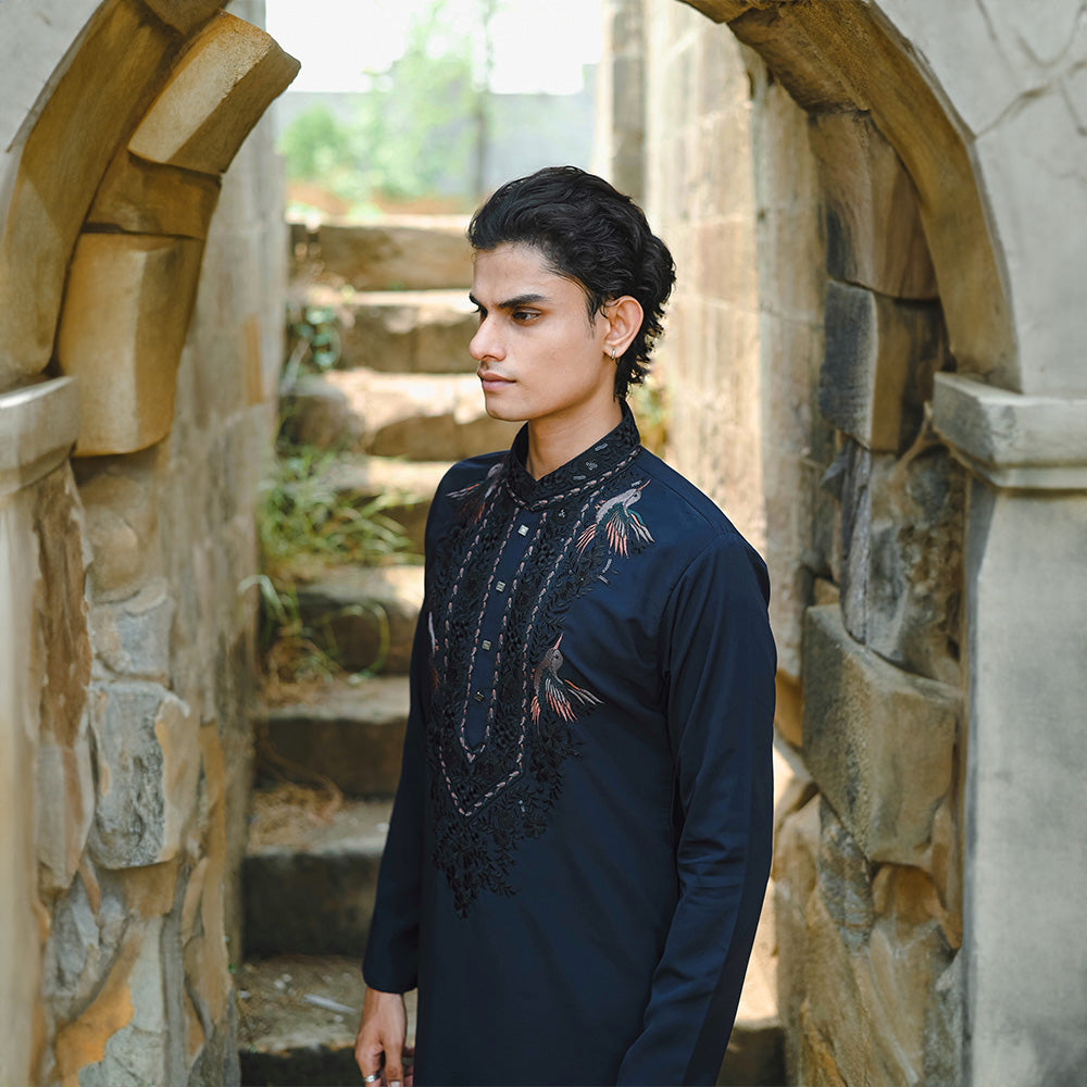 Noir Majesty Pichwai Kurta