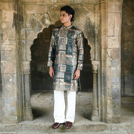 Antique Mosaic Pichwai Kurta
