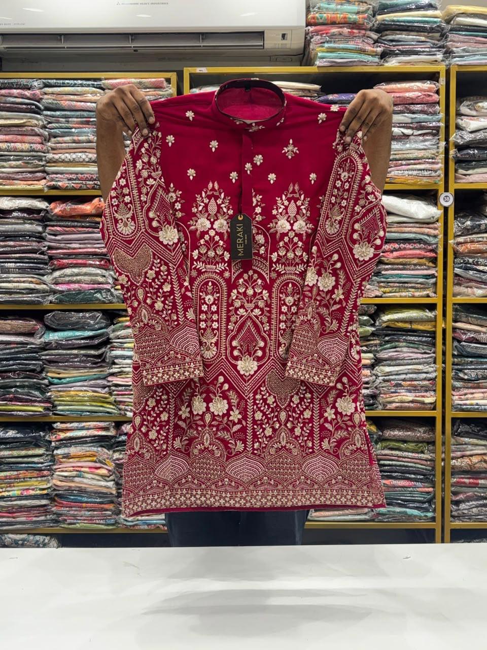 Maroon Kurta