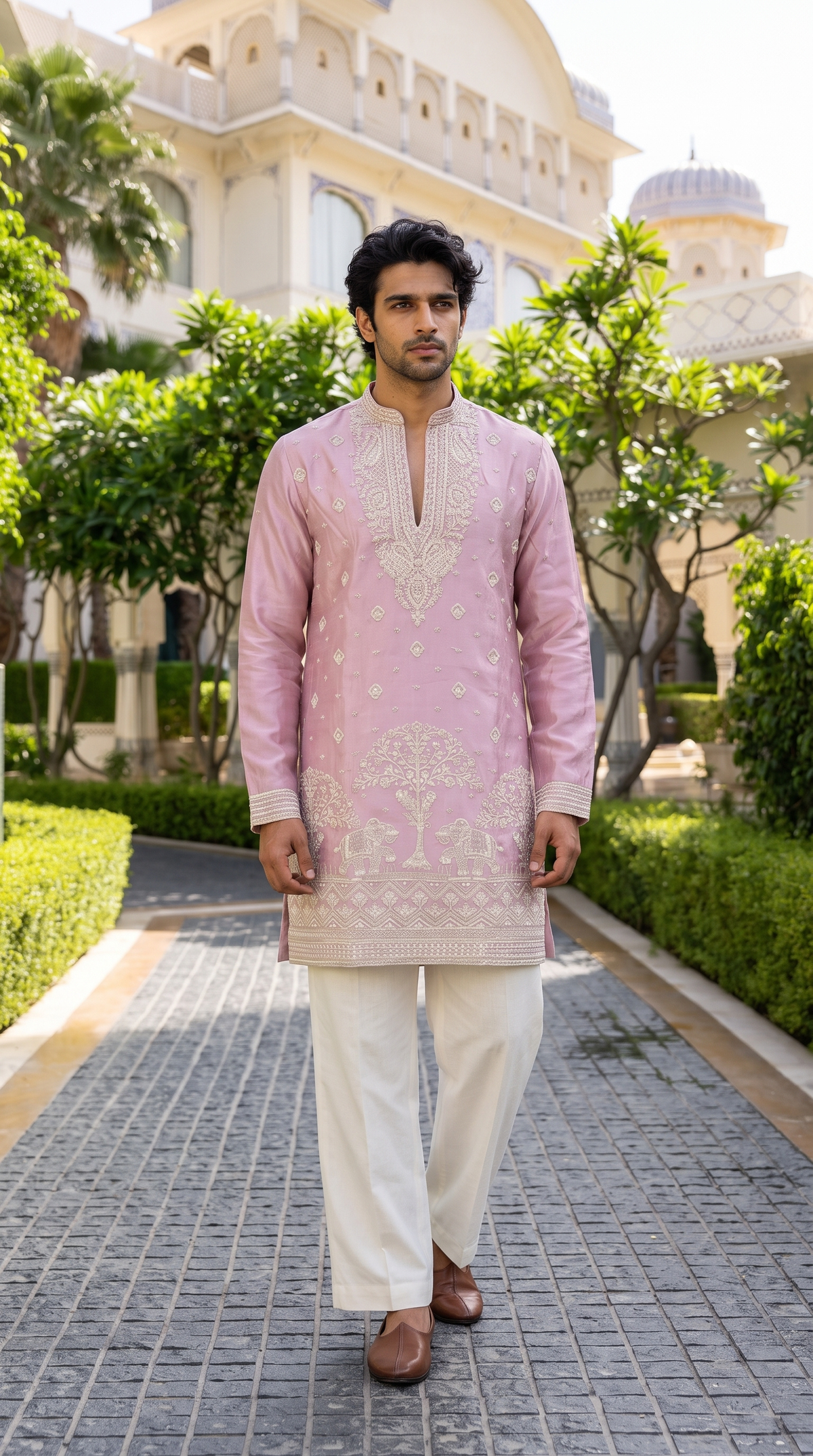 Blush Heritage Embroidered Kurta