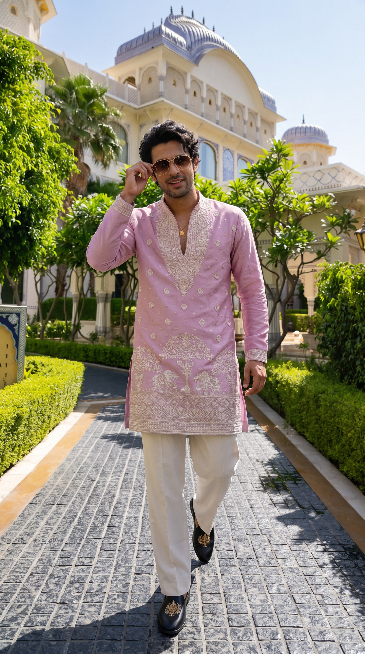 Blush Heritage Embroidered Kurta