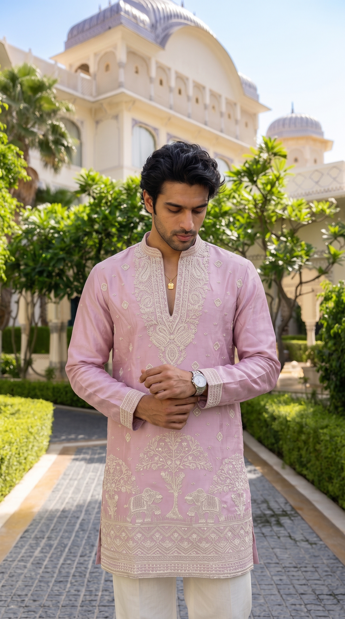 Blush Heritage Embroidered Kurta