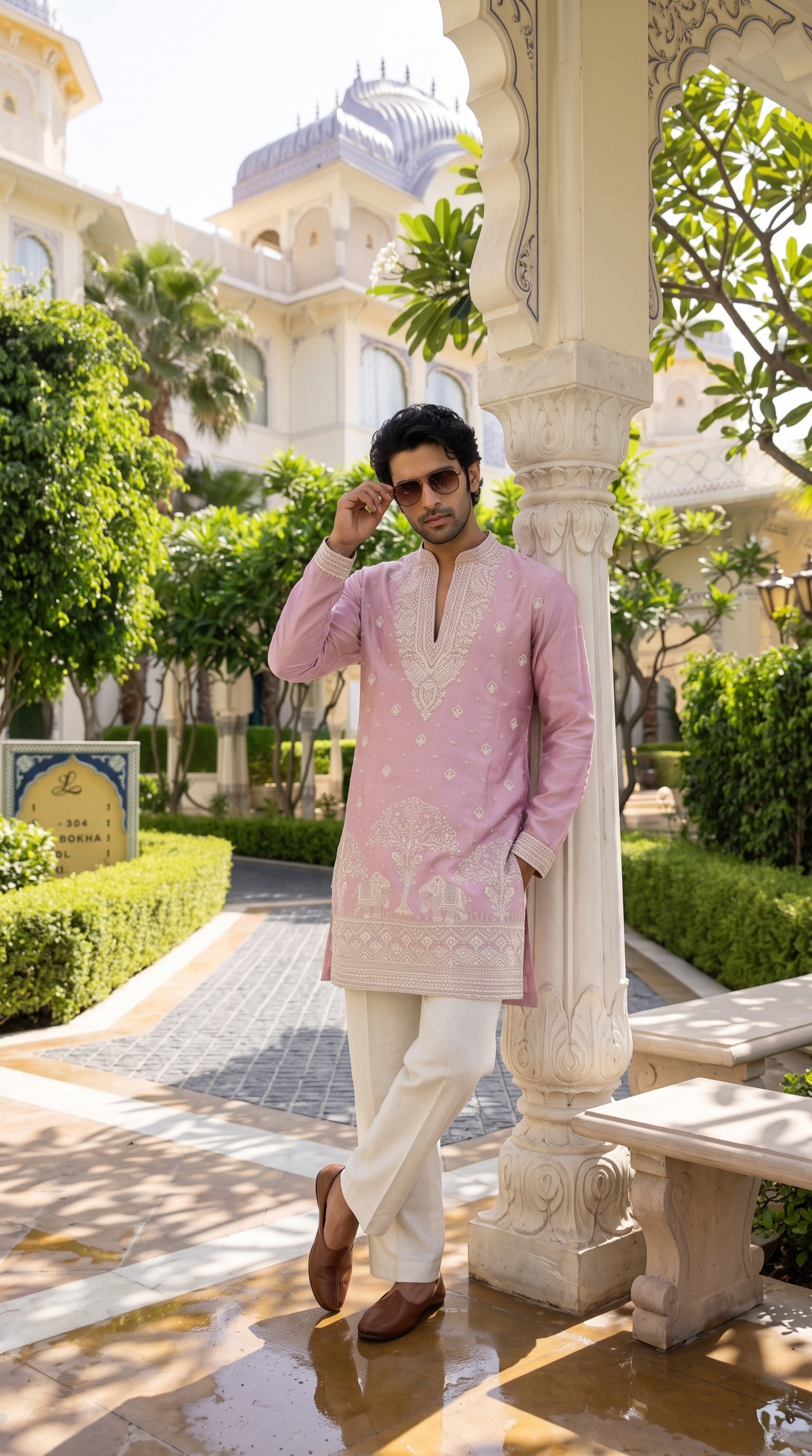Blush Heritage Embroidered Kurta