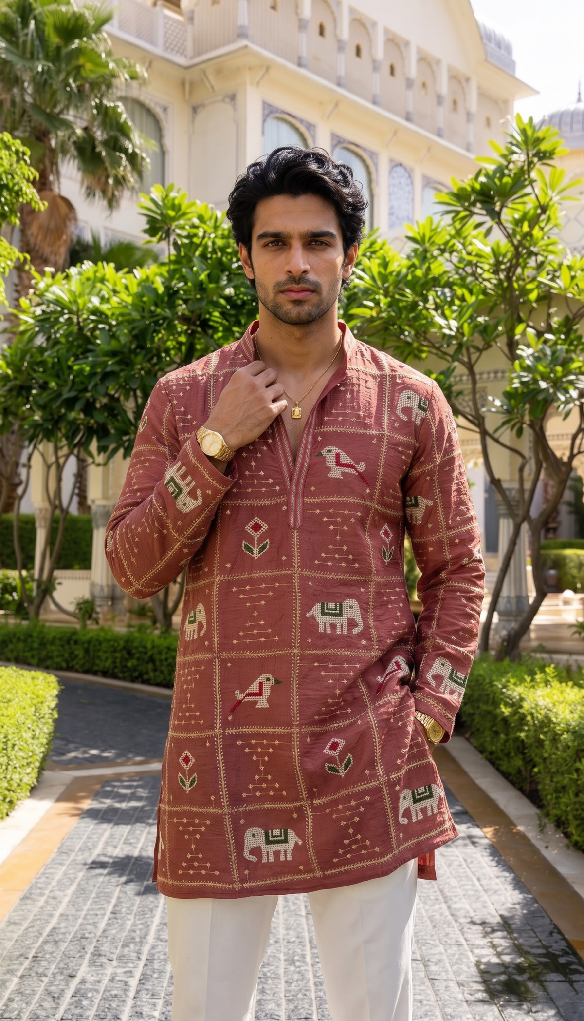 Rosewood Heritage Printed Kurta
