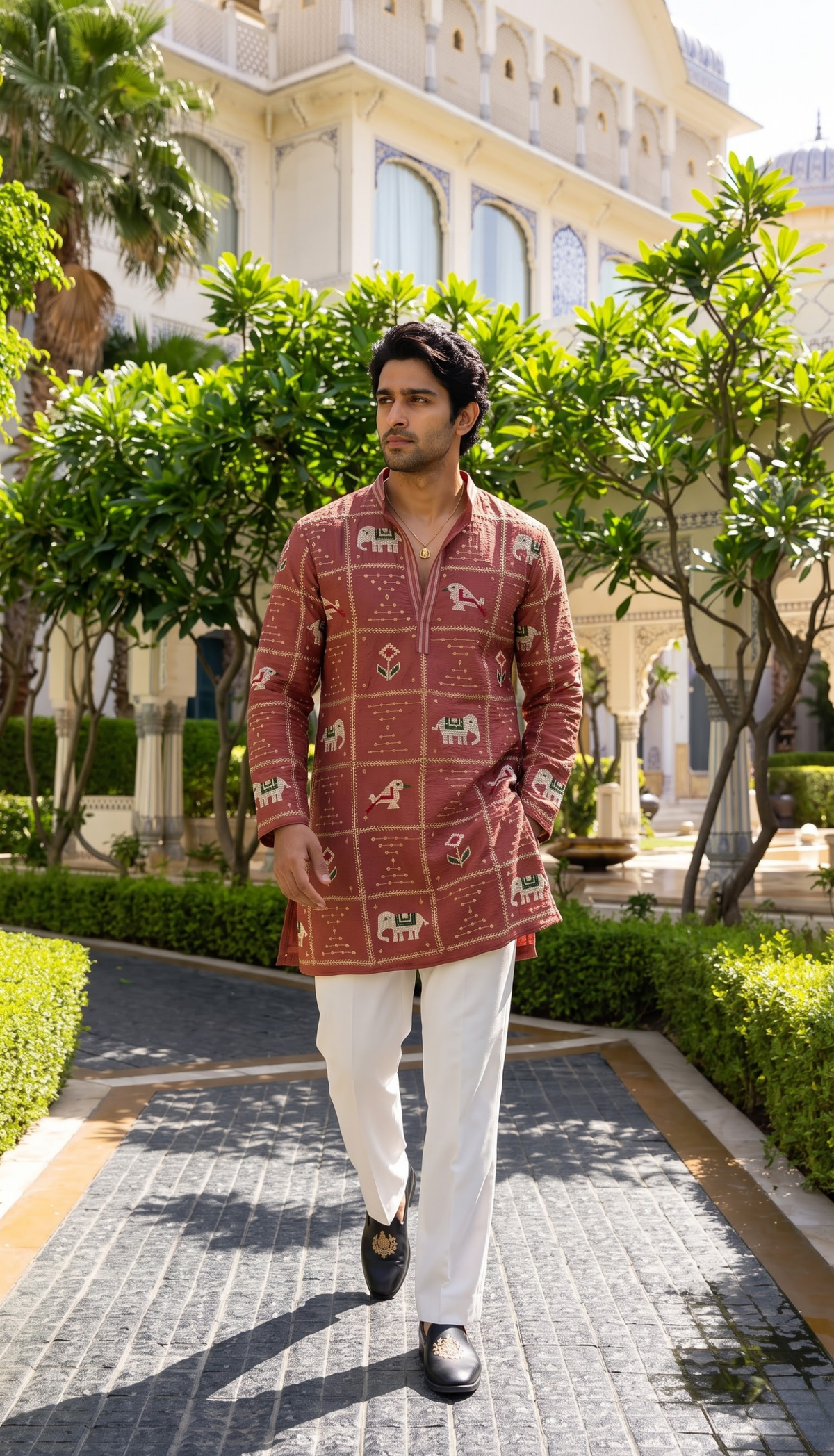 Rosewood Heritage Printed Kurta